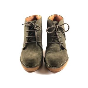 • Marc by Marc Jacobs • Crepe Wedge Suede Booties